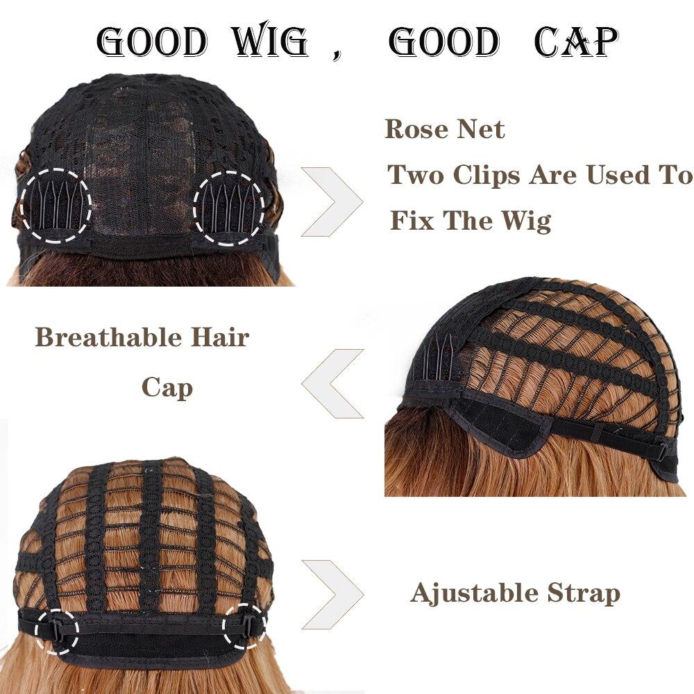 LISI HAIR Syntetická paruka dlouhé přírodní vlnité hnědé vlasy paruky s ofinou pro ženy Cosplay Party Lolita tepelně odolné vlákno