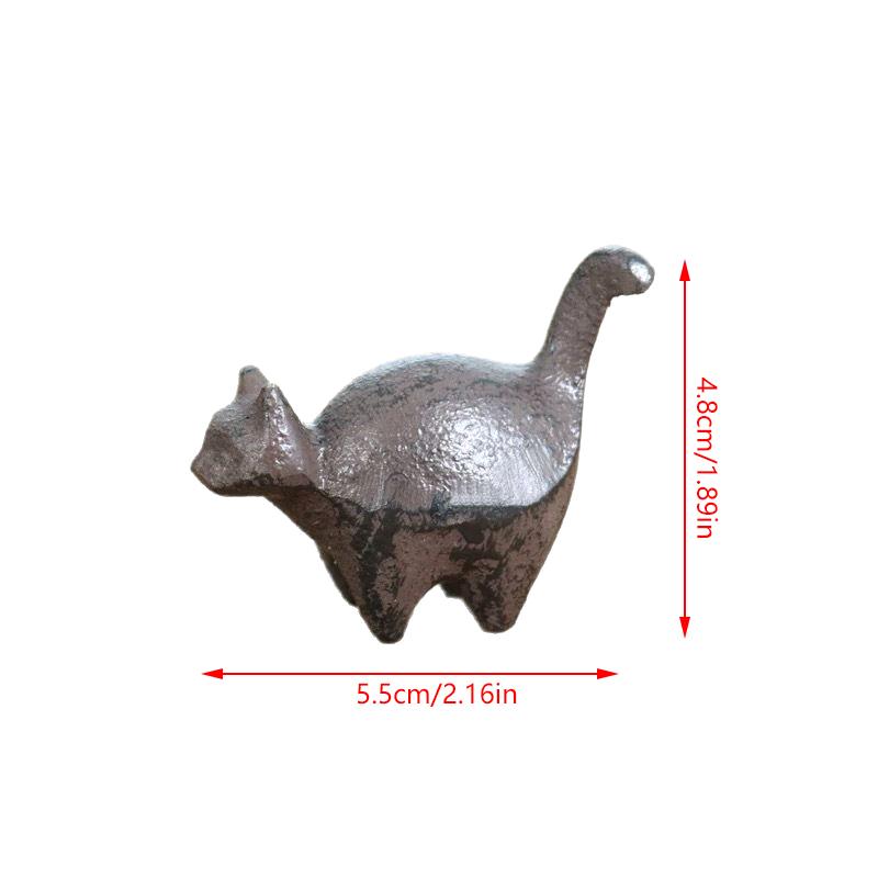 Vintage Gusseisen Katzen-Skulptur - Miniatur-Tierfigur Für Haus-, Büro- und Gartendekoration | Rustikaler Bücherregal-Akzent