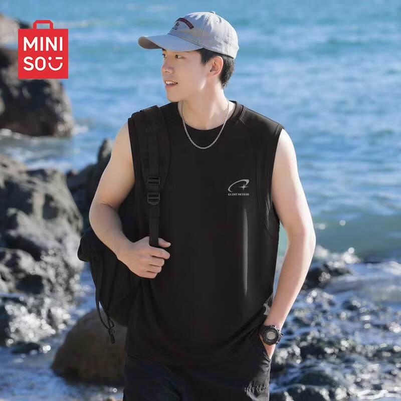 MINISO Men s Heavyweight Cotton Sleeveless T-Shirt 2XL