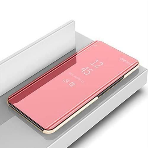 Fodral Flip - MISSTARS® - Xiaomi Redmi Note 9s - 9 Pro - 9 Pro Max - Spegeleffekt - Rosa
