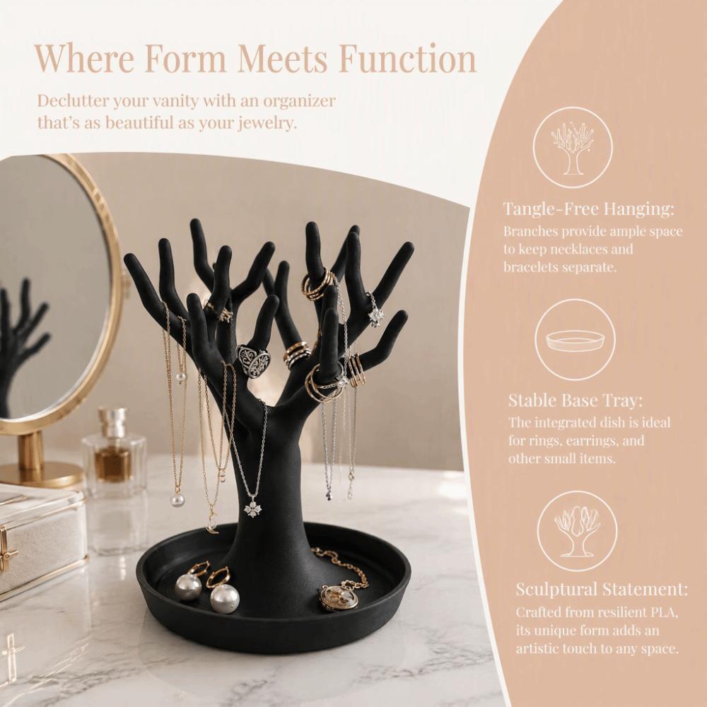 Simulated Miscellaneous Item Storage Tray Tree Jewelry Display Stand Photography Props