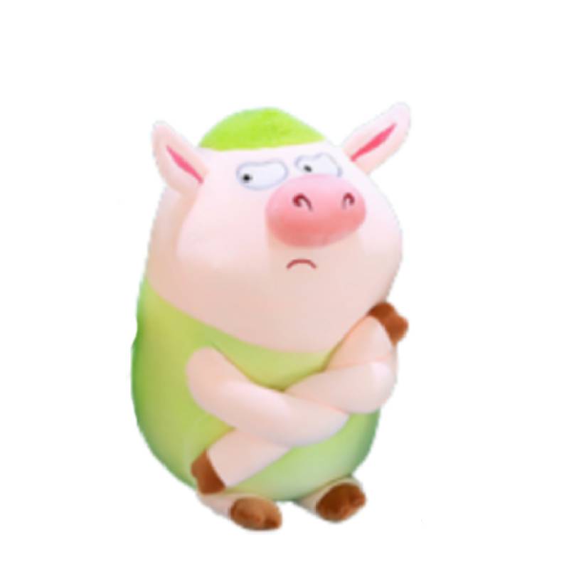 

Мультяшное выражение животное свинья плюшевая игрушка кукла спинка детский подарок подушка 40cm/15.75in зелёный