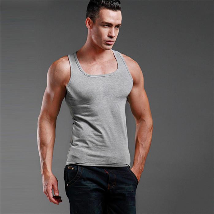 Men's Thin Square Neck Vest Casual Men's Sweatshirt Sports Breathable Vest