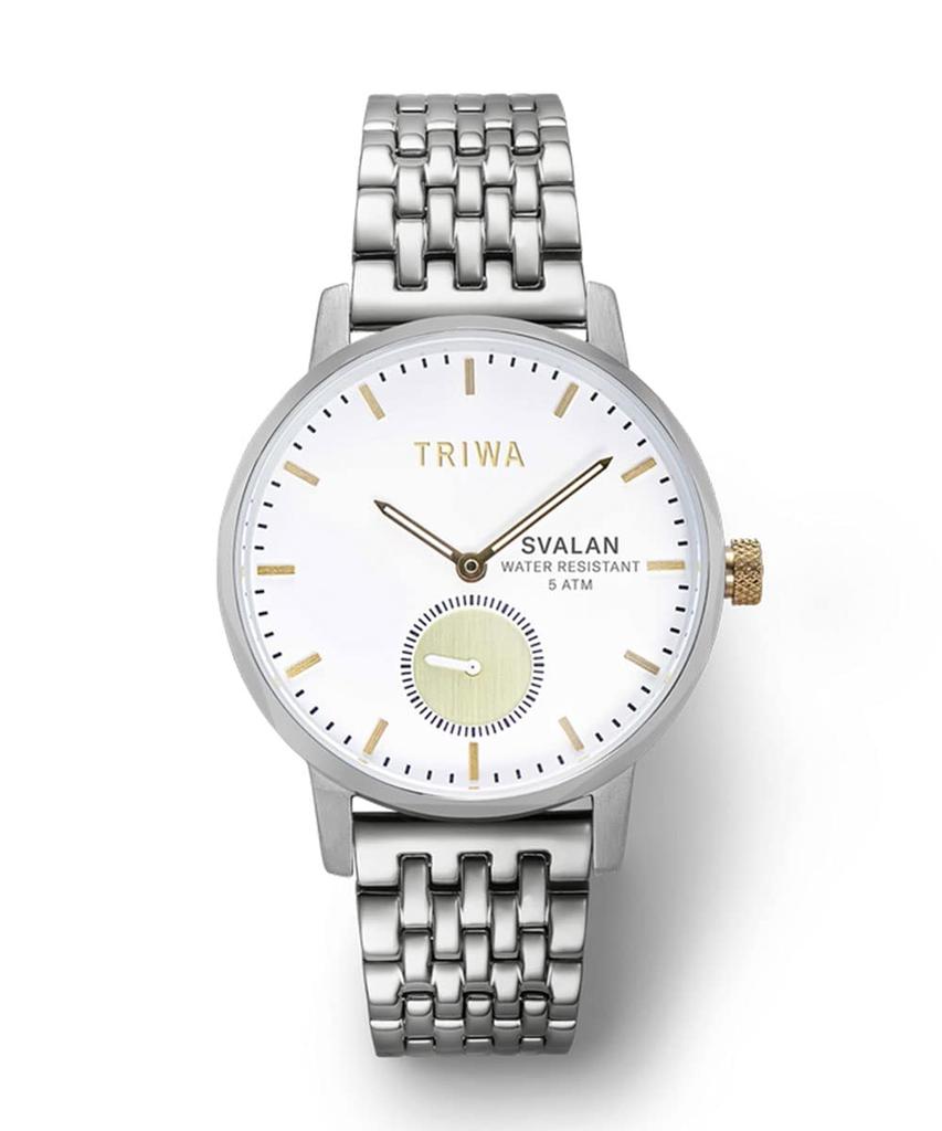 Watch Subalan White Dial Bracelet Link Belt Silver GRACE SVALAN Genuine Imported Product Swedish Scandinavian Design TRIWA/Toriwa Women's
