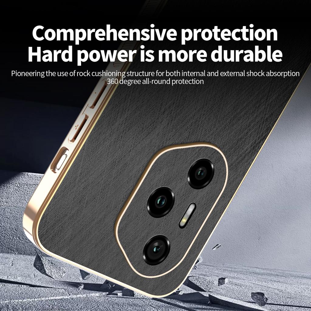 KADEM For Honor 400 Pro 5G (Global) Case Electroplating Silk Texture PU+TPU Phone Back Cover