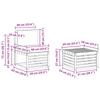 Outdoor Sofa Set 9 pcs Natural and Cream Solid Acacia Wood