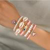 Color Soft Pottery Bracelet Ocean Wind Shell Set Bohemian Starfish Conch Bracelet Female