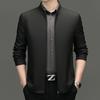 Stand-up Collar Jacket Zipper Business Jacket Middle-aged Men's Jacket Dad Jacket