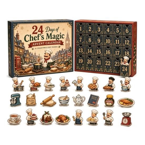 Weihnachtsgeschenk für Kinder 2026 Berufe Adventskalender, 24-Tage Countdown-Box mit Mini Berufs-Schreibtisch-Display Sammlerfiguren, Gemeinschaft