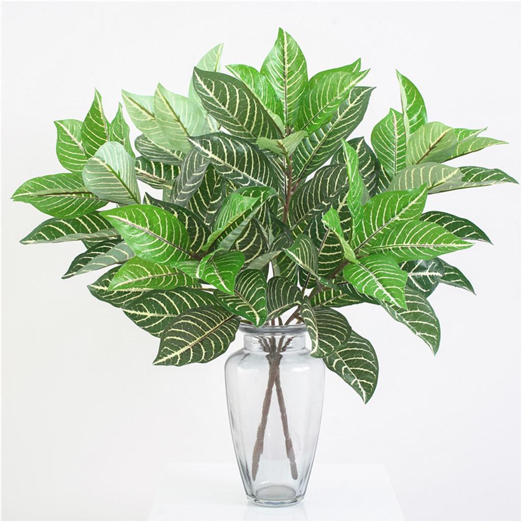 Buy Artificial Plants SingleBranch Large Trident Zebra Leaf 51cm/20.08