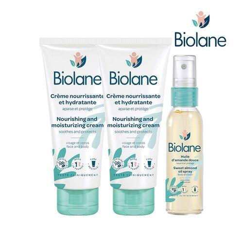 

Biolane Intense Moisturizing Set (Oil Spray x 1 + Nourishing Cream x 2) Baby, Kids, Newborn, Pregnancy, and Childbirth Moisturizing_684338