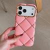 Electroplated 3D Diamond Pattern Phone Case For iPhone 17 16 15 14 13 12 11 Pro Max Soft Shockproof Silicone Cover Girls