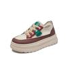 New Summer White Shoes for Female Students' Thick Sole Elevated Mesh Breathable Casual Shoes