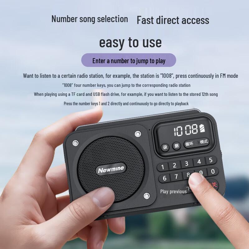 Newman N123 Multifunction Bluetooth Radio CN Plug (adapter Included)