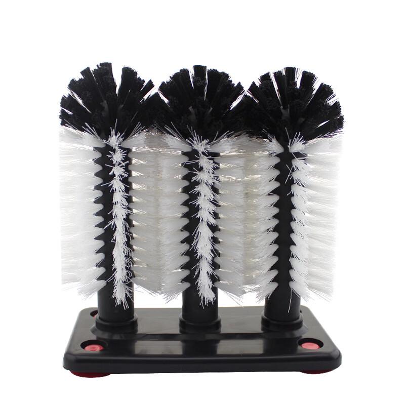 Abay Fixed Triple-Head Glass and Bottle Cleaning Brush