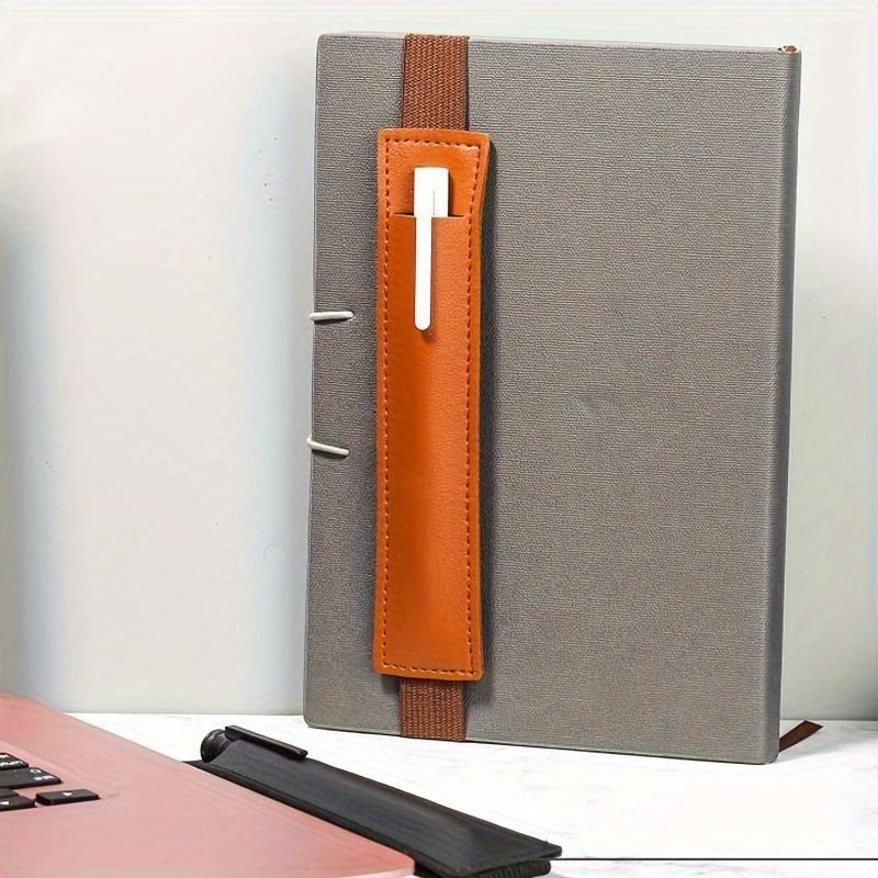 4pcs Adjustable Elastic Band Pen Holder PU Leather Pen Sleeve Pouch Elastic Notebook Pen Holder Detachable