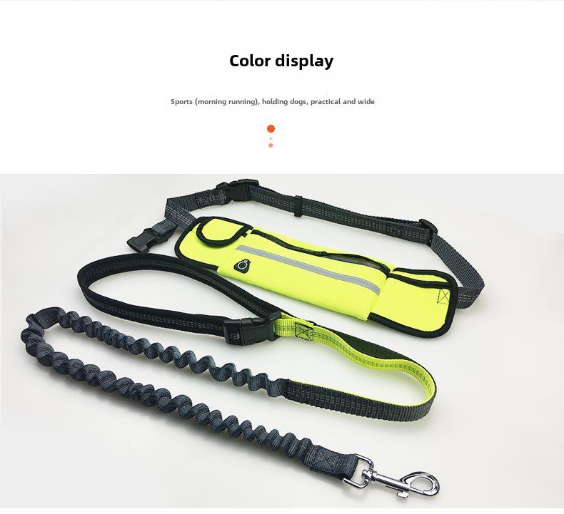 Pet Running Leash with Portable Waist Bag - Full-Function Dog Leash