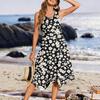 Abito casual da donna per l'estate Abito a canotta Abito da spiaggia ampio con tasche Abito estivo midi svasato