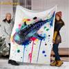 Whale Shark Blanket Soft Warm Throw Fleece Blanket Shark Sheet Bedspread Sofa Throw Light Thin Mechanical Wash Flannel Blankets