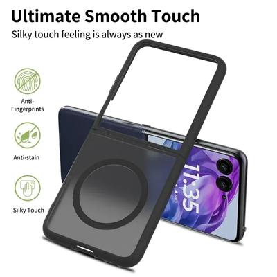 Luksusowe matowe etui na telefon z ładowaniem magnetycznym do Motorola Moto Razr 60 50 Ultra Razr + 2026 2026 2026 Czucie skóry Odporne na wstrząsy Składane etui