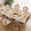 Pastoral Country Tablecloth, Chicken Print Egg Sunflower Retro Trim, Waterproof Household Dining Table Coffee Table Cloth