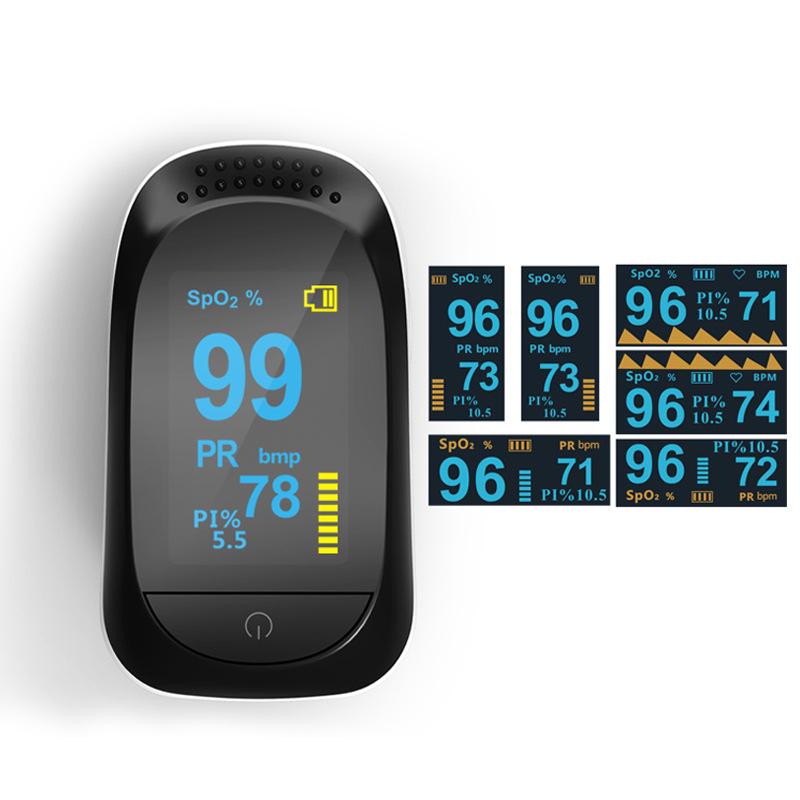 Portable OLED Finger Clip Pulse Oximeter - OLEDC101A2 Oxygen Saturation & Blood Oxygen Monitor