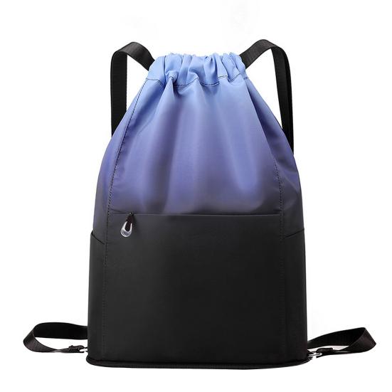 Drawstring Gym Backpack Waterproof Gradient Color Basketball Bag Foldable Sports Backpack for Men Women Soccer Training Swimmers
