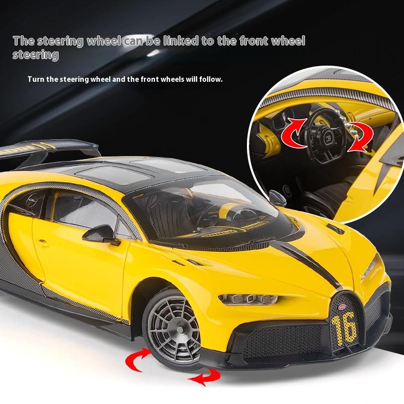 1/18 Scale Bugatti Chiron Alloy Car Model with Lights and Sounds - Ideal Gift for Car Lovers & Kids - Authentic Replica