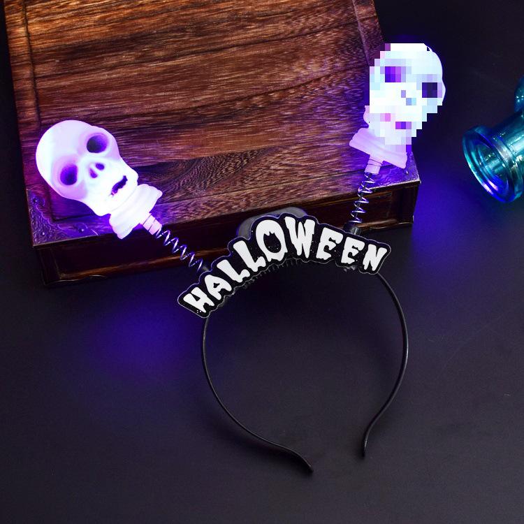 Halloween Luminous Bracelet & Skull Light Gift Set for Kids and Adults