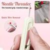 2 in 1 Hand Sewing Needle Threader and Seam Ripper Multifunctional Threading and Stitch Removal Tool Elderly Diy Craft Accessory