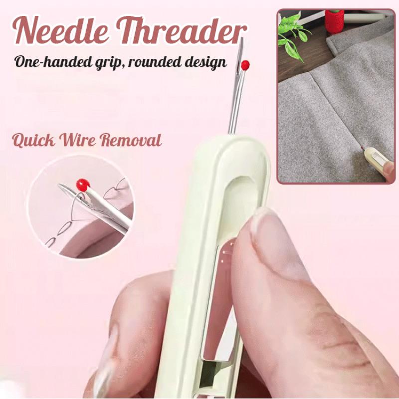 2 in 1 Hand Sewing Needle Threader and Seam Ripper Multifunctional Threading and Stitch Removal Tool Elderly Diy Craft Accessory