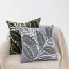 Green Leaf Square Pillowcase Soft Tufting Pillow Cover Sofa Decor Cushion Cover Living Room Nordic Decoration Rectangle Cover