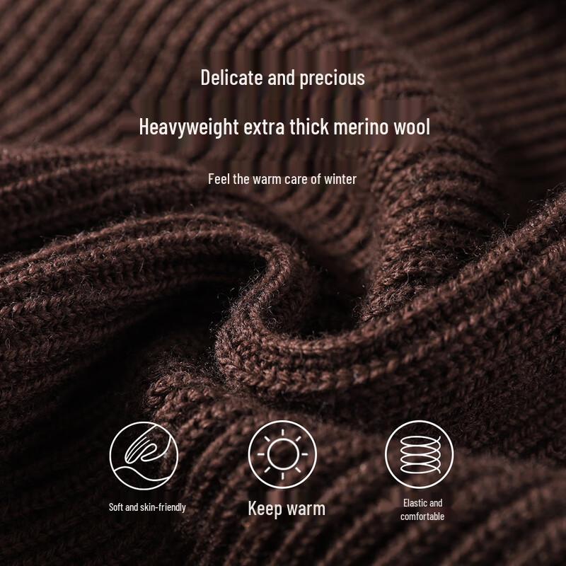 Antonio Men's Old Money Merino Wool Thickened Cardigan