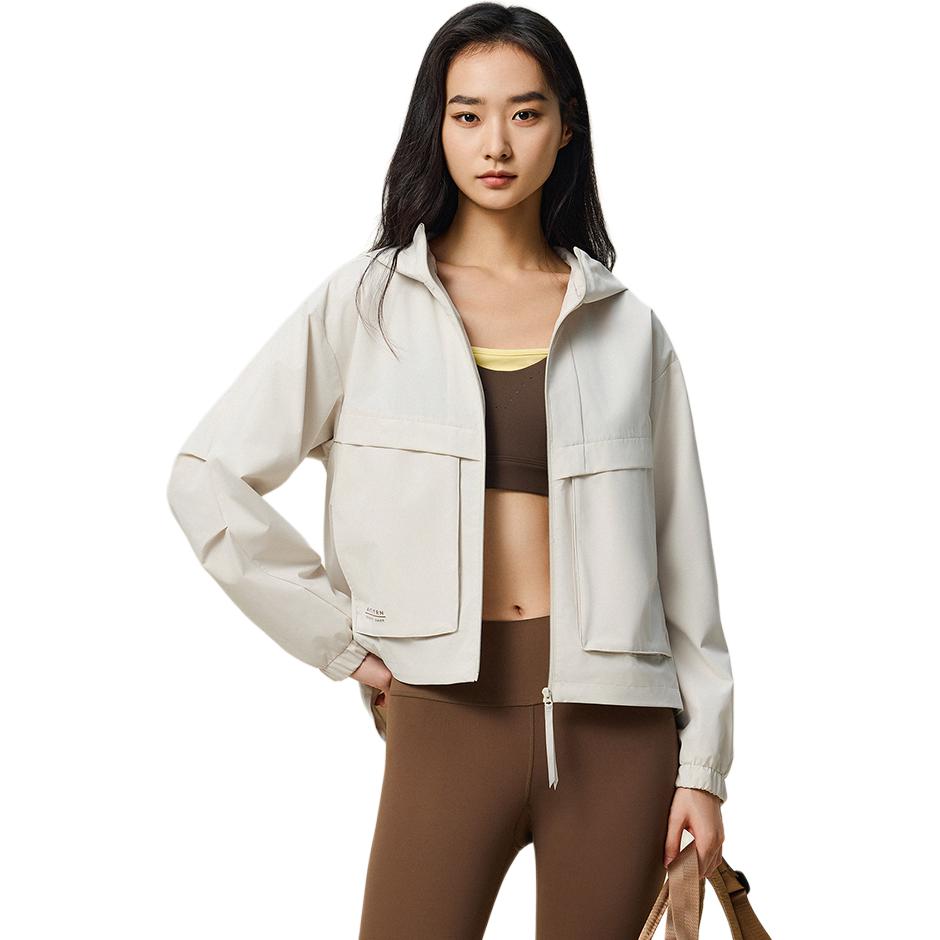 Anta Jednokolorowa rozpinana bluza z kapturem, wszechstronna, casualowa, luźna kurtka damska 162537611N-5