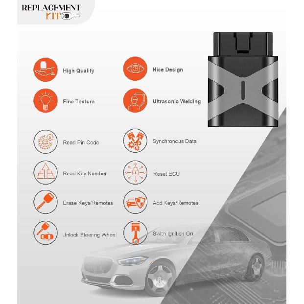 Simple Key Replacement Kit for Honda KR55WK49308 Fits Accord 4 Doors Sedan 2008 2009 2010 2011 2012