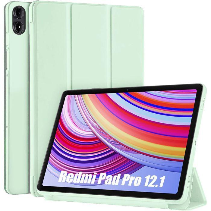 Coque de Protection - E.F.Connection - Xiaomi Redmi Pad Pro 12,1" - Vert - Support Veille-Réveil - Silicone