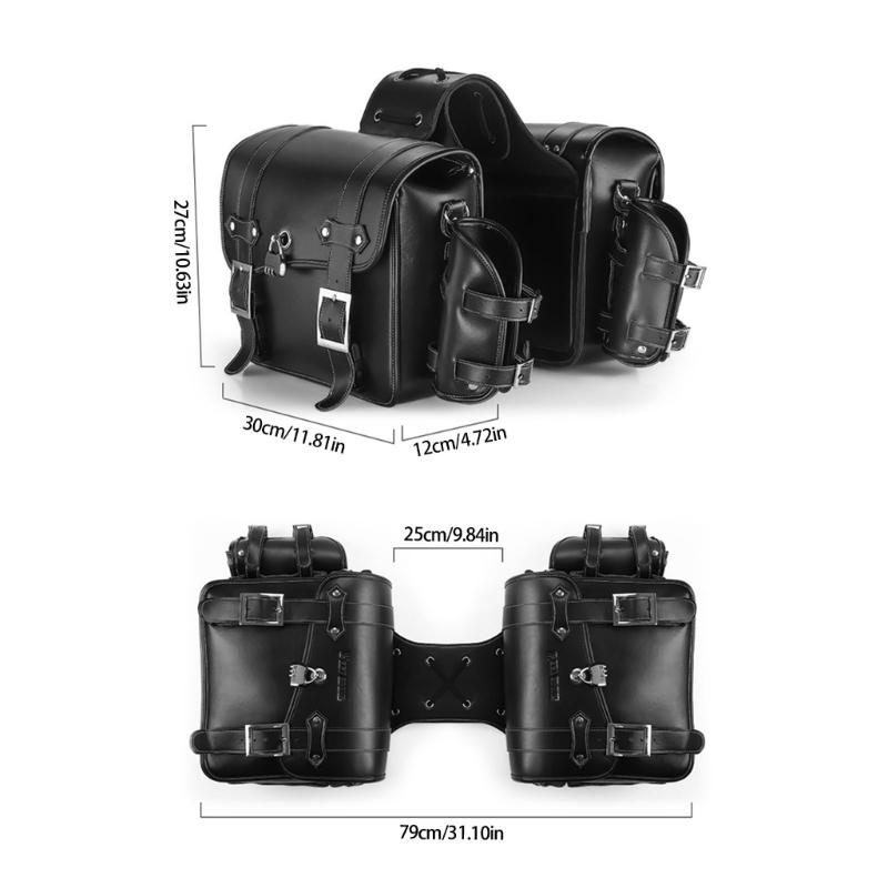 Retro Style Saddlebag Motorcycle Tool Bag Waterproof Travel Luggage Storage Bag Over Saddlebags Motorbike Accessories