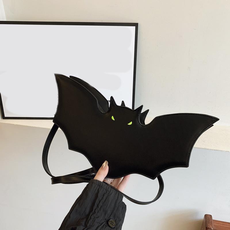 Bolsa Transversal Feminina Personalizada Criativa Bolsa Pequena Feminina Halloween Morcego Personalidade Engraçada Mensageiro de Ombro Axilar