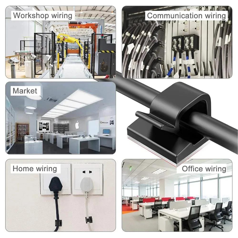 Car Cable Clamp Accessories Guiding Line Self-Adhesive Line Management Clips Wiring Wire Arrangement Electrical Equipment Winder