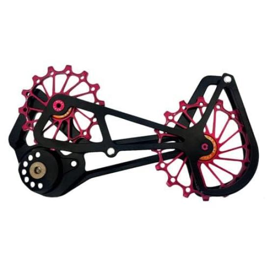 KCNC MTB Oversized Pulley Cage For Shimano XTR SK2617 RD-M9100, Red,