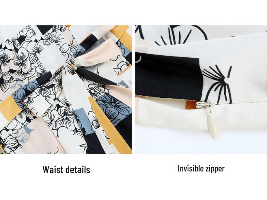 Exquisite High-End Autumn Short-Sleeve Dress for Women