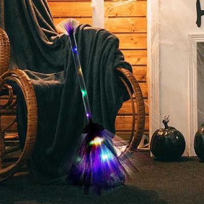 Halloween Witch Broom Light Up Broom Witch Costume Accessories Cosplay Accessories Halloween Decorations For Party Kids Role