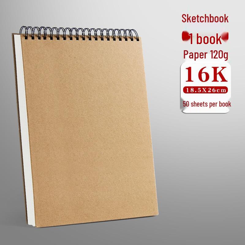 Coil-Bound Hardcover Sketchbook – Multiple Sizes: A3, A4, A5, 4K, 8K, 16K, 32K for Art and Drawing