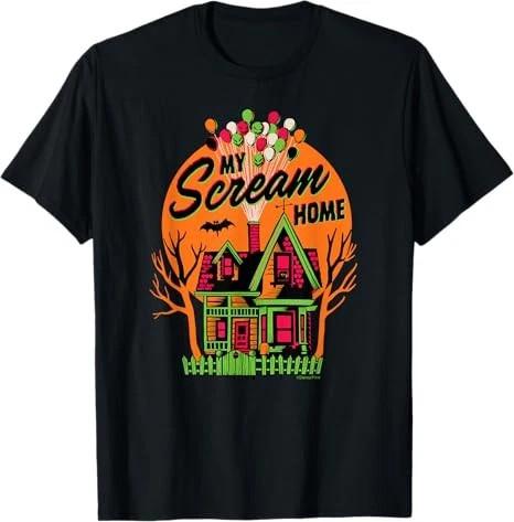 And Pixars Up My Scream Home Halloween Tshirt Black S