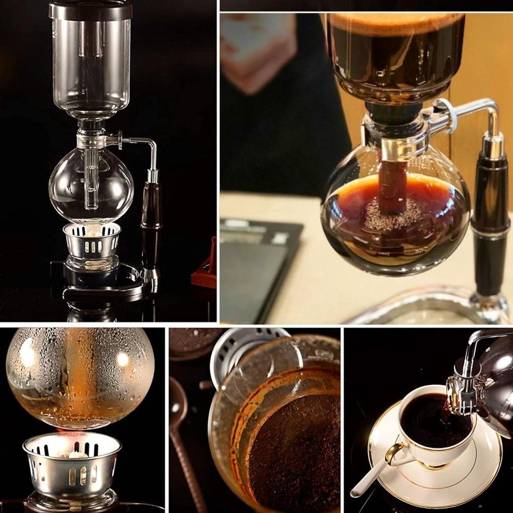 Vintage Vacuum Coffee Brewer Heat-Resistant Coffee Machines Filtered Siphon Coffee Maker  Home