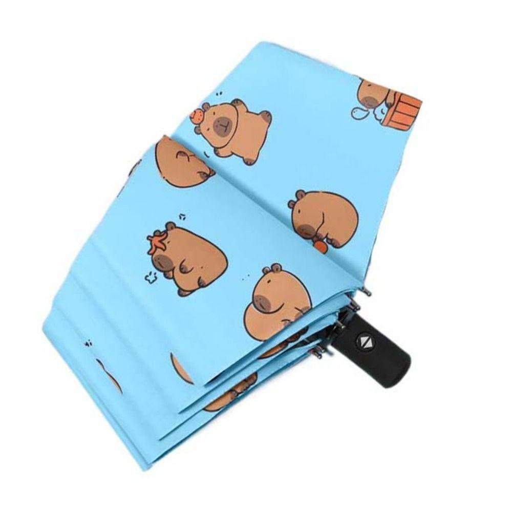 Sun Protection Capybara  Automatic Umbrella Animals Capybara  Anti-UV Umbrella  Students