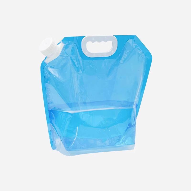Portable Foldable Water Bag with Faucet - Large Capacity Handheld Bucket for Outdoor Camping & Travel Storage.