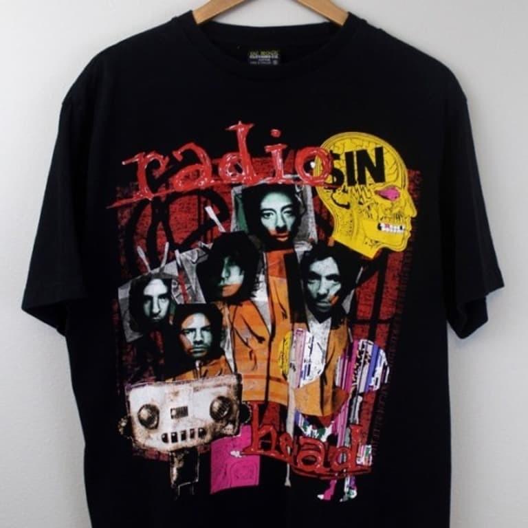 Radiohead Rock Band Short Sleeve T Shirt 90s Basic Black Unisex NH28289 XXXXL