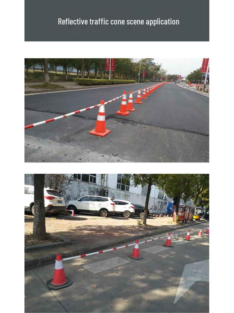 Reflective 70cm Rubber Traffic Cone - Road Safety Construction Warning Bollard
