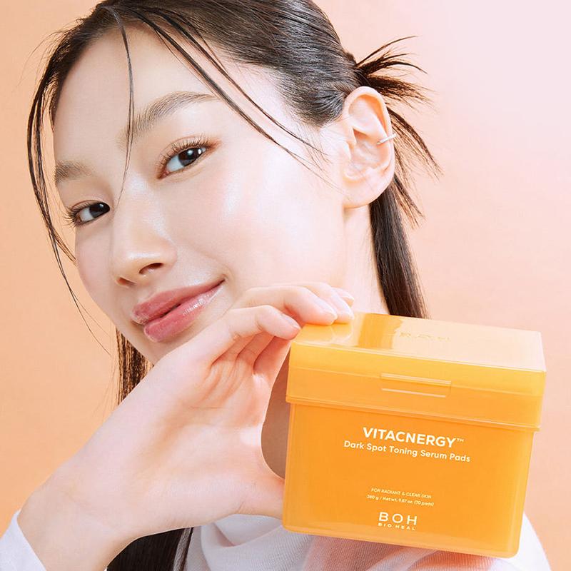 Bio Heal Boh Vitacnergy Aufhellendes Serum Pad gegen dunkle Flecken 280g 70 Stück